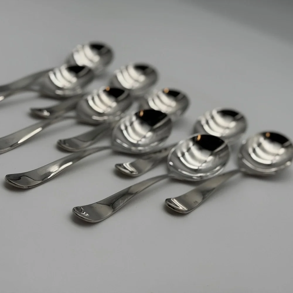 Gourmet Settings Windermere 18/10 Stainless Round Soup Spoons Set of 9 Mirror